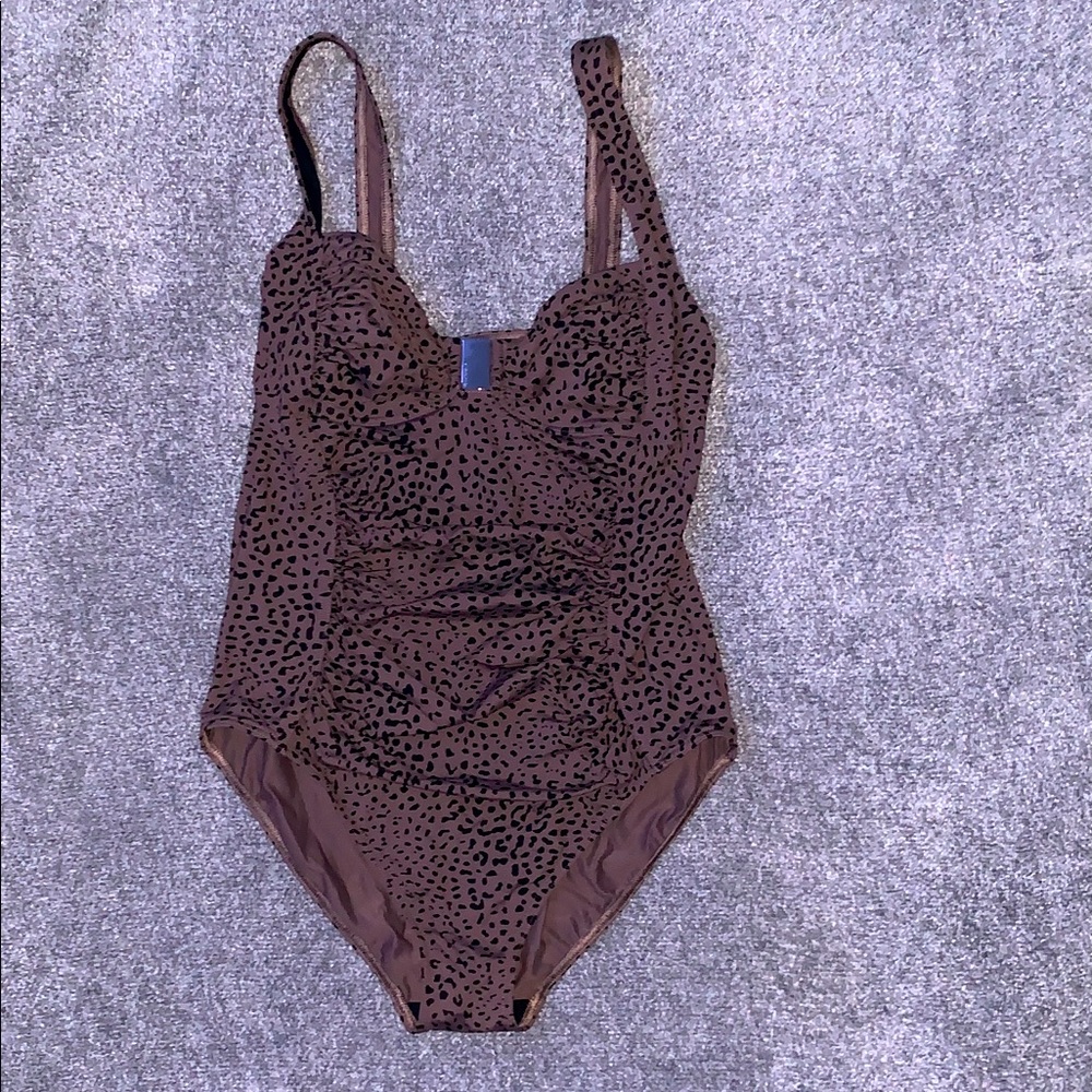 CALVIN KLEIN ONE PIECE RUCHED SWIMSUIT/BATHING SUIT
